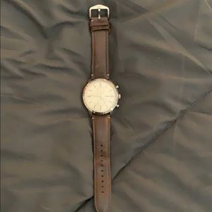 Fossil Stainless Steel Watch - Brown Leather Strap
